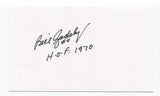 Bill Gadsby Signed 3x5 Index Card Autographed NHL Hockey Detroit Red Wings HOF
