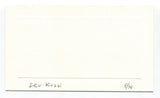 Irv Kaze Signed Card Autograph Baseball Executive Broadcast Roger Harris Collect