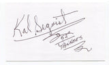 Kal Segrist Signed 3x5 Index Card Autographed MLB Baseball 1952 New York Yankees