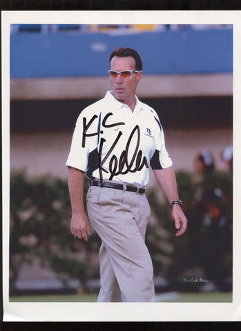 K.C. Keeler Signed 8.5 x 11 Photo College NCAA Football Coach Autographed