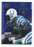 Sports World Ministries Promo Card Devon McDonald Signed Card Football Autograph