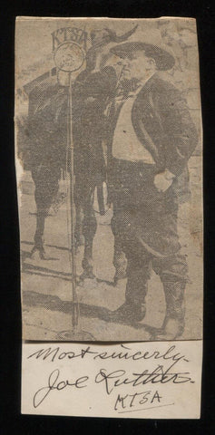 Joe Luther "Uncle Bob" Signed Cut Autographed Album Page w/ Magazine Photo 1932