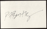 P.F. Bentley Signed Index Card Signature Autographed AUTO