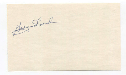 Greg Shanahan Signed 3x5 Index Card Autographed MLB Baseball Los Angeles Dodgers