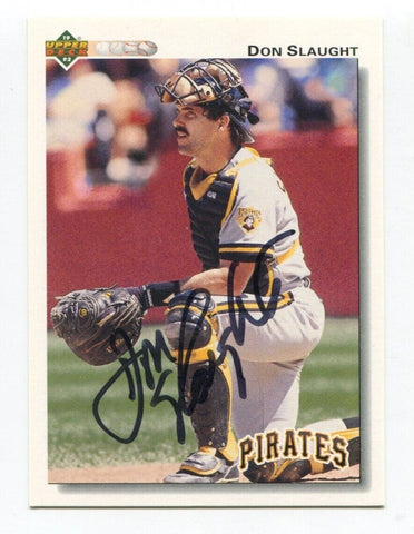 1992 Upper Deck Don Slaught Signed Card Baseball Autographed AUTO #540