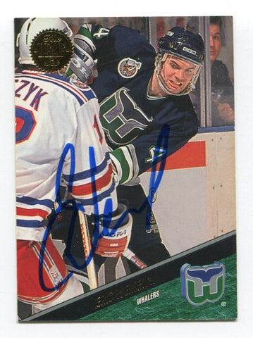 1993 Leaf Eric Weinrich Signed Card Hockey NHL AUTO #271 Hartford Whalers