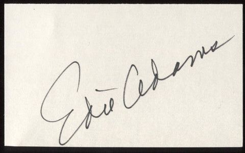 Edie Adams Signed Index Card Signature Autographed AUTO