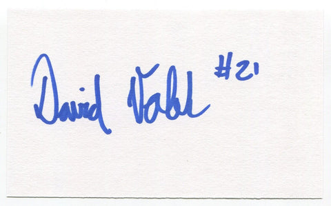David Volek Signed 3x5 Index Card Autograph Hockey NHL New York Islanders