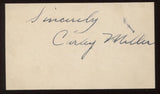 Curley Miller Signed Card  Autographed Authentic Signature Country Vocalist