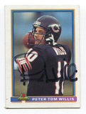 1991 Bowman Peter Tom Willis Signed Card Football Autograph AUTO #68