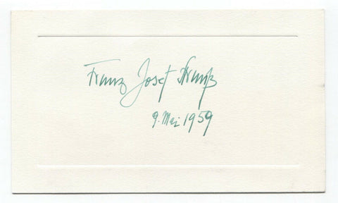 Franz Joseph Strauss Signed Page Autographed Signature Politician