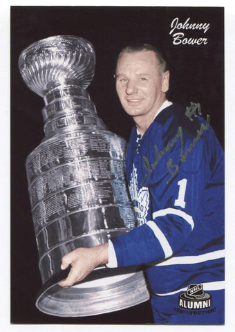 Johnny Bower Signed Photo Autograph Signature NHL Hockey New York Rangers
