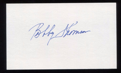 Bobby Thomson 3x5 Index Card Signature Autographed Baseball