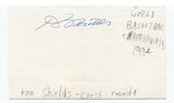 Ken Shields Signed 3x5 Index Card Autographed Signature Canada Basketball Coach