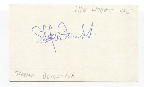 Men Without Hats - Stefan Doroschuk Signed 3x5 Index Card Autographed Signature