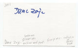 Dane Zajc Signed 3x5 Index Card Autographed Signature Author Writer Poet