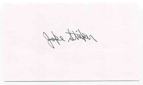 Jake Striker Signed 3x5 Index Card Autographed Baseball 1959 Cleveland Indians