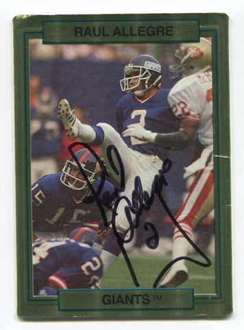 1990 Action Packed Paul Allegre Signed Card Football Autographed #11