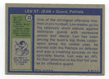 1972 Topps Len St. Jean Signed NFL Football Card Autographed AUTO #23