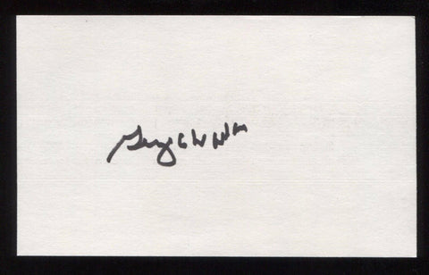 George Wallace Signed 3x5 Index Card Autographed Signature Governor