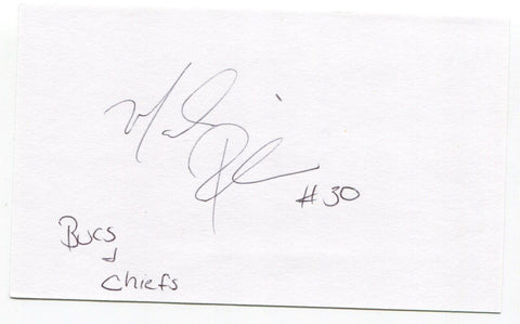 Mark Robinson Signed 3x5 Index Card Autographed NFL Football Kansas City