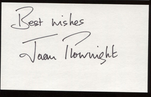 Joan Plowright Signed Index Card Signature Autographed AUTO