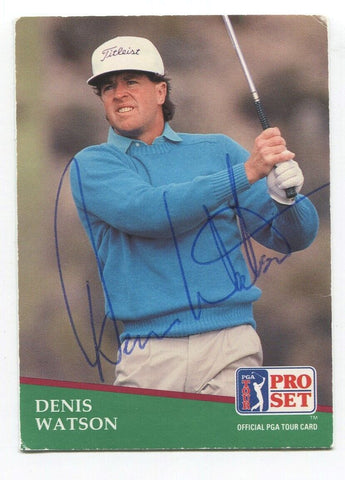 1991 Pro Set PGA Tour Golf Dennis Watson Signed Card Autographed Signature #63