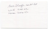 Bill Schaeffer Signed 3x5 Index Card Autographed Military WWII Pilot