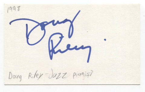 Doug Riley Signed 3x5 Index Card Autographed Signature Signature Dr. Music