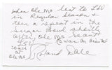 Roland Dale Signed 3x5 Index Card Autographed NFL Washington Redskins