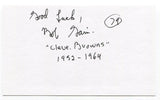Bob Gain Signed 3x5 Index Card Autographed NFL Football Cleveland Browns