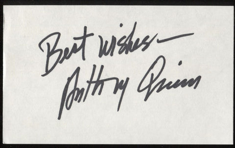 Anthony Quinn Signed Index Card Signature Autographed AUTO