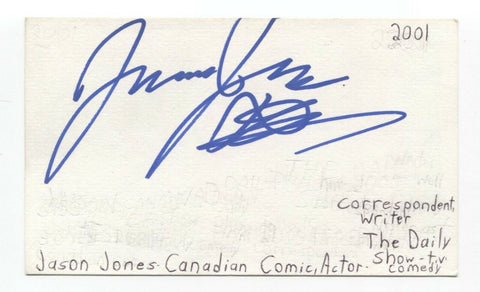 Jason Jones Signed 3x5 Index Card Autographed Signature Actor Comedian