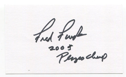 Fred Funk Signed 3x5 Index Card Autographed PGA Golf Golfer