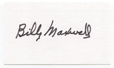 Billy Maxwell Signed 3x5 Index Card Autographed PGA Champion Golf Golfer