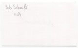 Bob Schmidt Signed 3x5 Index Card Autographed MLB Baseball New York Yankees