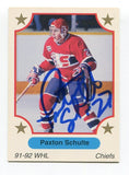1991 7th Inning Sketch Paxton Schulte Signed Card Hockey NHL Autograph AUTO #13