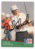 1991 Pro Set PGA Tour Golf David Edwards Signed Card Autographed Signature #24