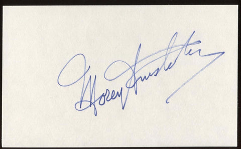Morey Amsterdam Signed Index Card Signature Autographed AUTO