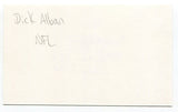 Dick Alban Signed 3x5 Index Card Autographed Football NFL Washington Redskins