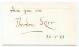Theodore "Ted" Sizer Signed Card Autographed Signature Educator