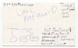 Timbuk3 - Pat MacDonald Signed 3x5 Index Card Autographed Signature Band
