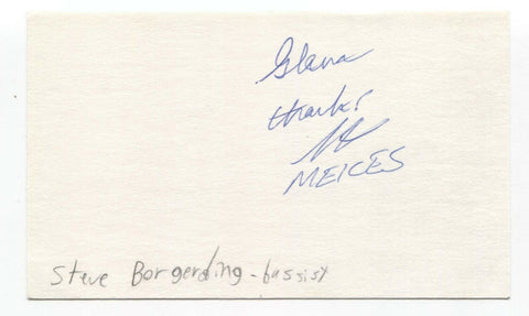 Meices - Steve Borgerding Signed 3x5 Index Card Autographed Signature