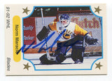 1991 7th Inning Sketch Norm Maracle Signed Card Hockey NHL Autograph AUTO #117