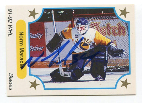 1991 7th Inning Sketch Norm Maracle Signed Card Hockey NHL Autograph AUTO #117