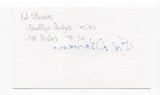 Ed Stevens Signed 3x5 Index Card Autographed Baseball Brooklyn Dodgers
