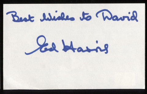 Ed Harris Signed Index Card Signature Autographed AUTO
