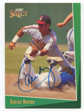 1993 Score Select Carlos Baerga Signed Baseball Card Autographed #122