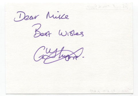 Grace Thurgood Signed Page Autographed Signature Inscribed "To Mike"