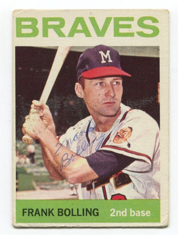 1964 Topps Frank Bolling Signed Baseball Card Autographed AUTO #115